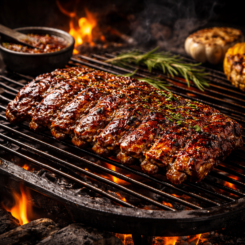 Voorgemarineerde Spareribs (Varken) – BBQ Bulk Doos 10 kg